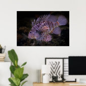Lion Fish Wall Poster Custom Ocean Design (Thuiskantoor)