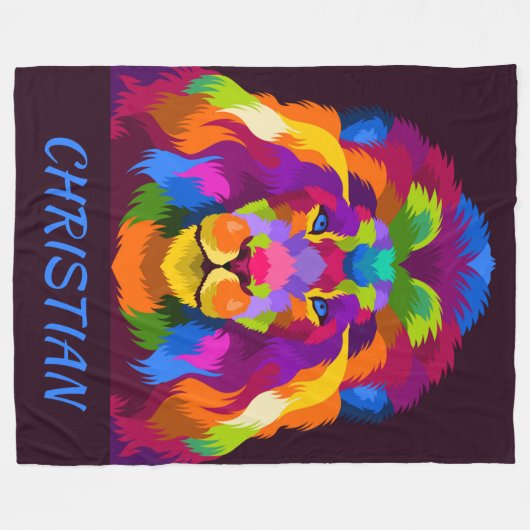 Lion Fleece Blanket (Voorkant (Horizontaal))