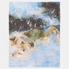 Lion Fleece Blanket