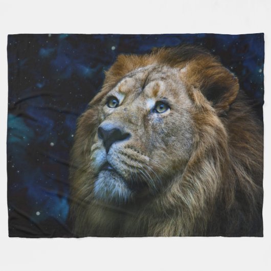 Lion Fleece Blanket (Voorkant (Horizontaal))