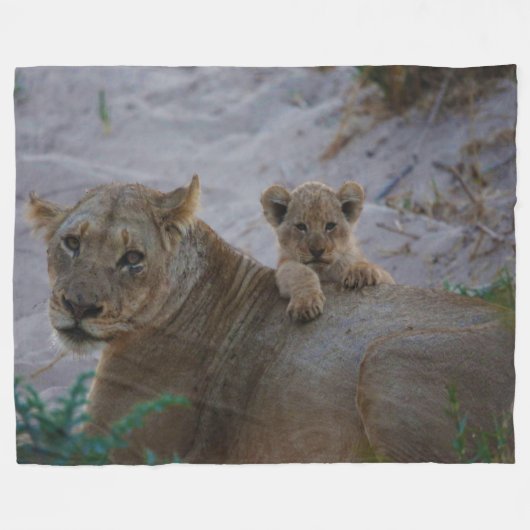 Lion Fleece Blanket (Voorkant (Horizontaal))