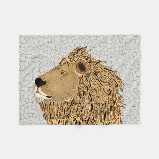 Lion Fleece Blanket Deken (Voorkant (Horizontaal))