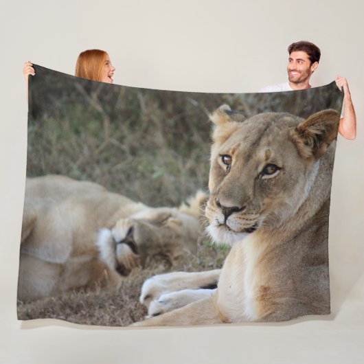 Lion Fleece Blanket Deken (In situ)