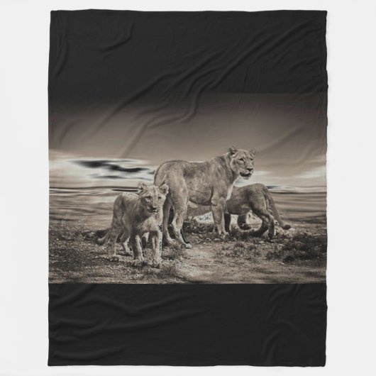 Lion Fleece Blanket Deken (Voorkant)