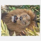 Lion Fleece Blanket Deken (Voorkant (Horizontaal))
