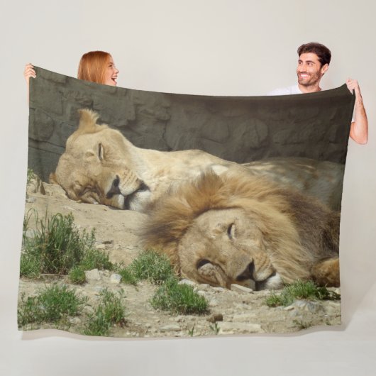 Lion Fleece Blanket Deken (In situ)