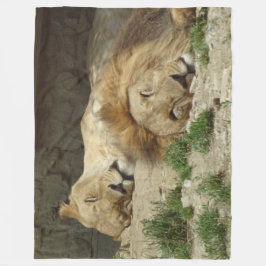Lion Fleece Blanket Deken