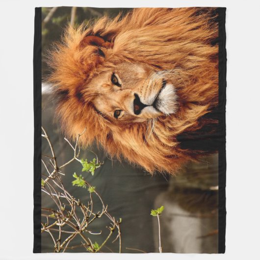 Lion Fleece Blanket Deken (Voorkant)