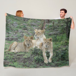 Lion Fleece Blanket Deken