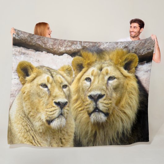 Lion Fleece Blanket Deken (In situ)