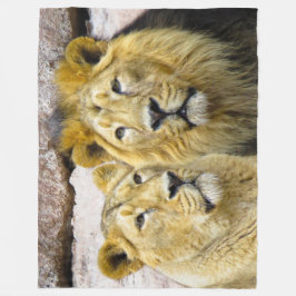 Lion Fleece Blanket Deken