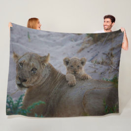 Lion Fleece Blanket Deken