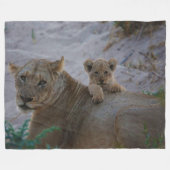 Lion Fleece Blanket Deken (Voorkant (Horizontaal))