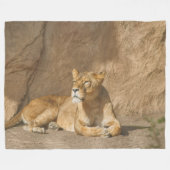 Lion Fleece Blanket Deken (Voorkant (Horizontaal))