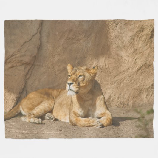 Lion Fleece Blanket Deken (Voorkant (Horizontaal))