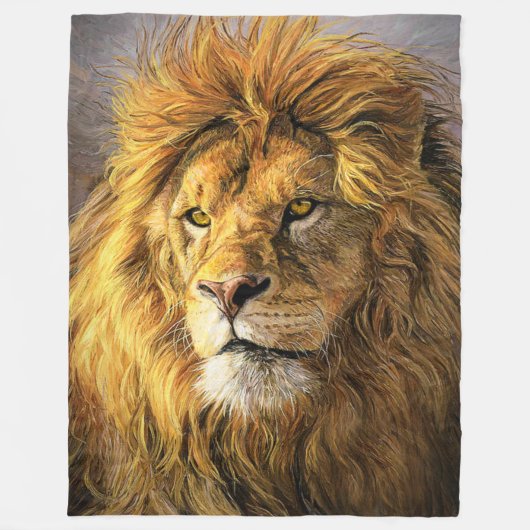 Lion Fleece Deken (Voorkant)