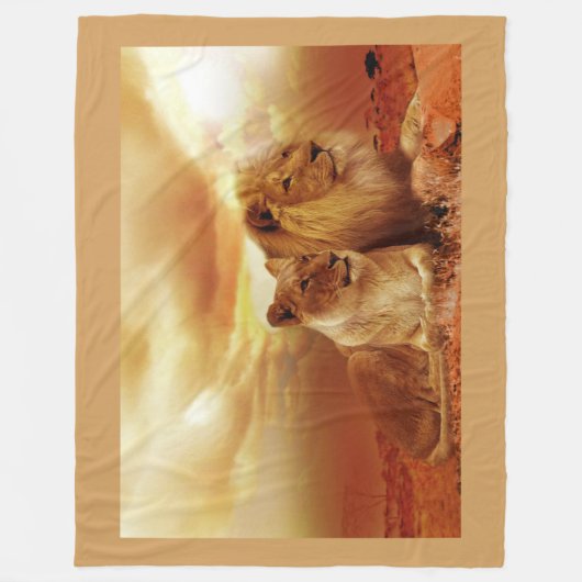 Lion Fleece Deken (Voorkant)