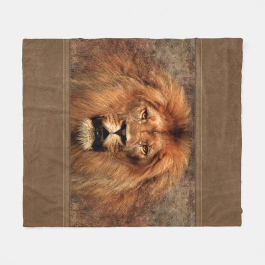 Lion 🦁 fleece deken (Voorkant (Horizontaal))