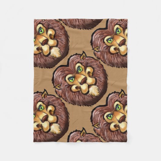Lion Fleece Deken (Voorkant)