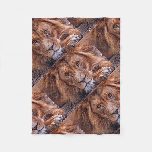 Lion Fleece Deken (Voorkant)
