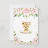 Lion Floral Hoe groot is mama's Belly Game Card Kaart (Achterkant)