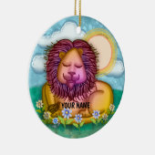 Lion Flowers Keramisch Ornament (Rechts)