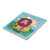 Lion Flowers Tegeltje (Zijkant)