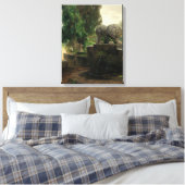 Lion Fontein in Rome (door H.A. Brendekilde) Canvas Afdruk (Insitu (Slaapkamer))