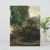 Lion Fontein in Rome (door H.A. Brendekilde) Kaart (Staand voorkant)