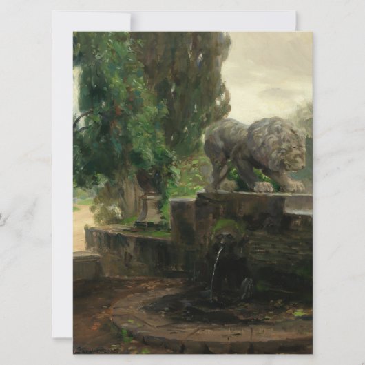 Lion Fontein in Rome (door H.A. Brendekilde) Kaart (Voorkant)