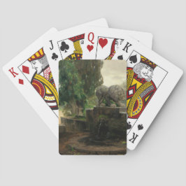 Lion Fontein in Rome (door H.A. Brendekilde) Pokerkaarten