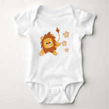 Lion Footprint Baby Jersey Bodysuit