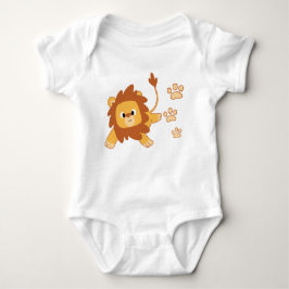 Lion Footprint Baby Jersey Bodysuit