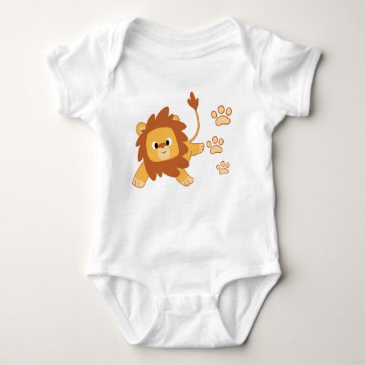 Lion Footprint Baby Jersey Bodysuit (Voorkant)