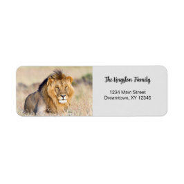 Lion foto aangepast Return Address Label