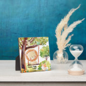 Lion, Fox, Bunny en Birds Blush Natuur slikken Fotoplaat (Insitu)