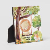 Lion, Fox, Bunny en Birds Blush Natuur slikken Fotoplaat (Voorkant)