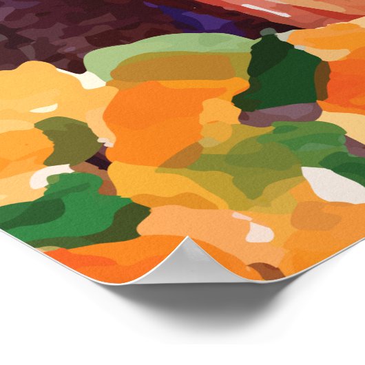 Lion, Fox, Bunny en Birds Blush Poster (Hoek)