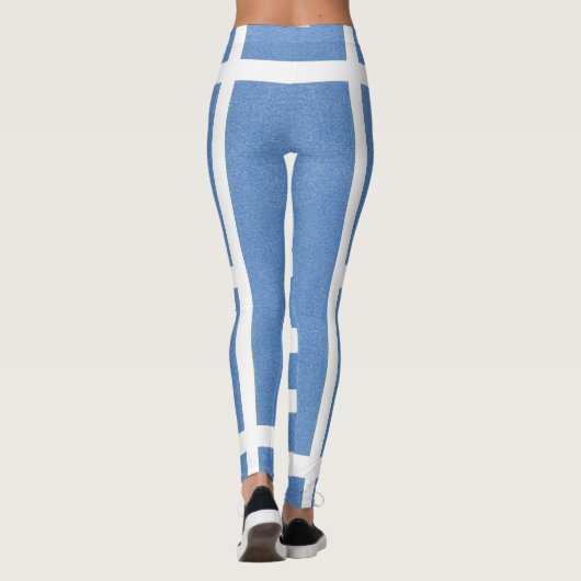 Lion Fret blue leggings (Achterkant)
