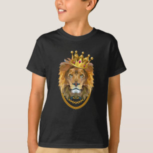 Lion Gangster Golden Crown King T-shirt