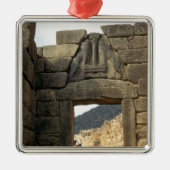 Lion Gate over de ingang Metalen Ornament (Voorkant)