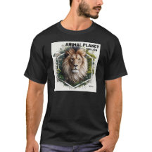 Lion gedrukt T-shirt - Animal Art