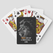 Lion geeft nooit op pokerkaarten (Achterkant)