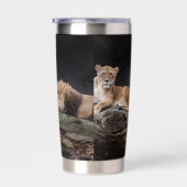 Lion Geïsoleerde Drinkbeker (Rechts)