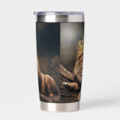 Lion Geïsoleerde Drinkbeker (Rechts)