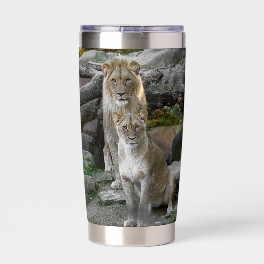 Lion Geïsoleerde Drinkbeker (Achterkant)