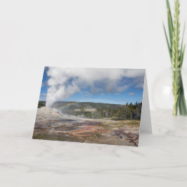 Lion Geyser Folded Wenskaart Kaart