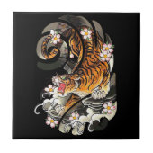 Lion Gift | Hoger Tattoo Cool Brave Tegeltje (Voorkant)