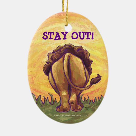 Lion Gifts & Accessoires Keramisch Ornament (Achterkant)