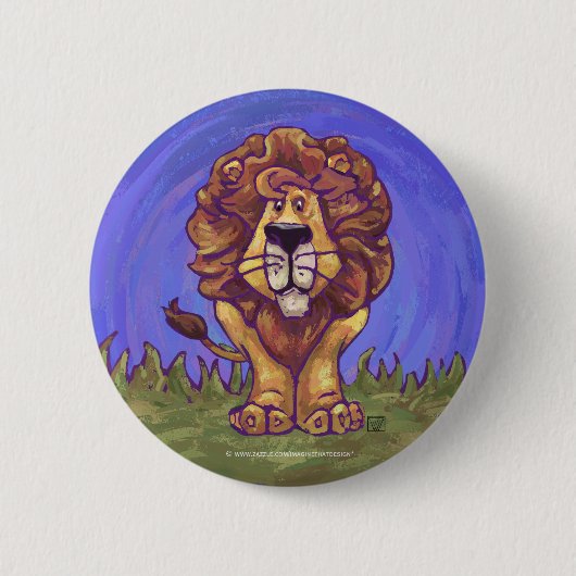 Lion Gifts & Accessoires Ronde Button 5,7 Cm (Voorkant)